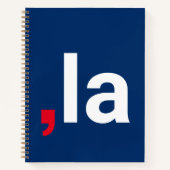 Comma La kamala lustige Aussprache rot-blau Notizblock (Vorderseite)