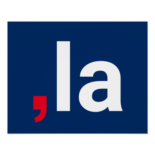 Comma La kamala lustige Aussprache rot-blau Poster (Vorderseite)