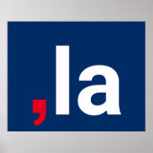 Comma La kamala lustige Aussprache rot-blau Poster (Vorne)