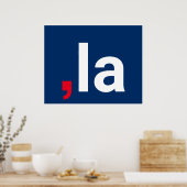 Comma La kamala lustige Aussprache rot-blau Poster (Küche)