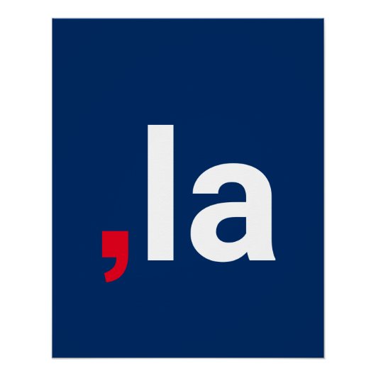 Comma La kamala lustige Aussprache rot-blau Poster (Vorderseite)