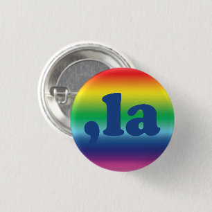 Comma La kamala typografischer Regenbogengradiente Button