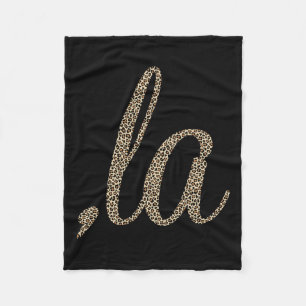 Comma La Leopard Print Funny Fleecedecke