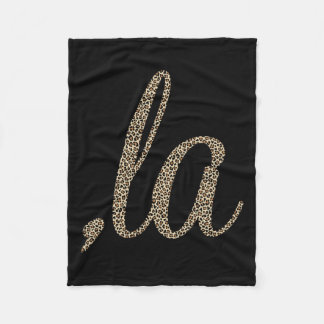 Comma La Leopard Print Funny Fleecedecke
