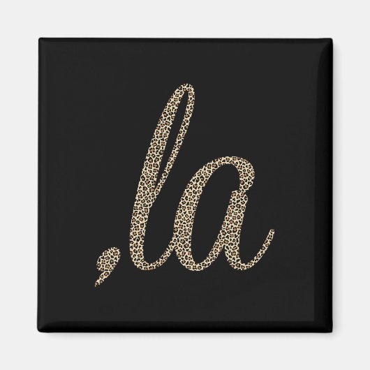 Comma La Leopard Print Funny Magnet (Vorne)