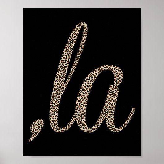 Comma La Leopard Print Funny Poster (Vorne)