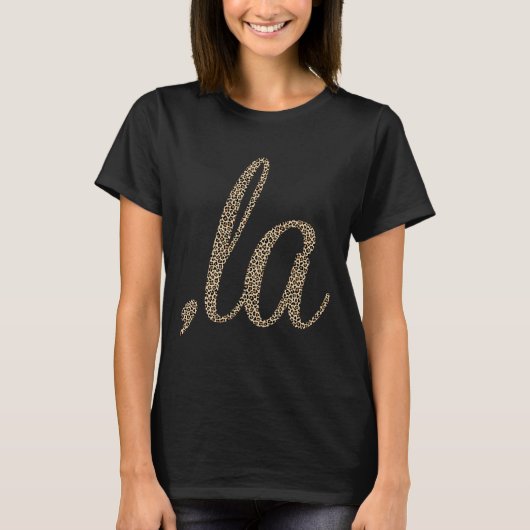 Comma La Leopard Print Funny T-Shirt (Vorderseite)