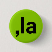 Comma La lustige brat kamala schwarze Limette grün Button (Vorderseite)