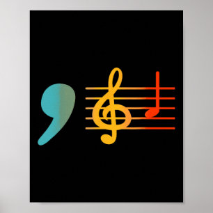 Comma La Musiknotens Kamala Harris Music Teacher E Poster