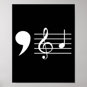 Comma La Musiknotens Kamala Harris Music Teacher E Poster