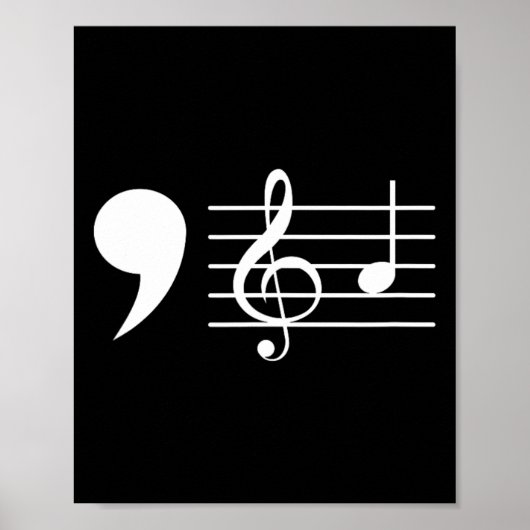 Comma La Musiknotens Kamala Harris Music Teacher E Poster (Vorne)