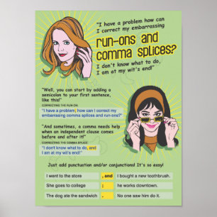 Comma Splices und Run-Ons Poster