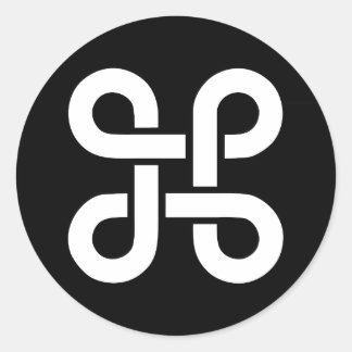 Command Apple Mac Ideologie Runder Aufkleber