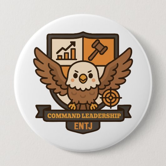 Command Eagle – Focused Leadership Button (Vorderseite)