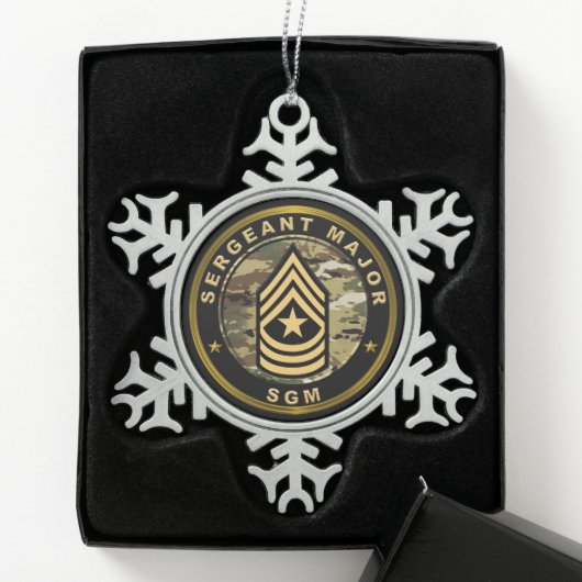 Command Sergeant Major CSM Schneeflocken Zinn-Ornament (Box)