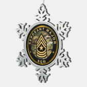Command Sergeant Major CSM Schneeflocken Zinn-Ornament (Rechts)