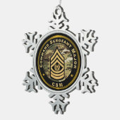 Command Sergeant Major CSM Schneeflocken Zinn-Ornament (Rechts)