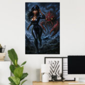 Commander Gail Kween gegen Riesenkrabbe Anime Sci- Poster (Heimbüro)