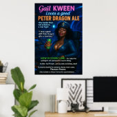 Commander Gail Kween Lieben Peter Dragon Ale Poster (Heimbüro)