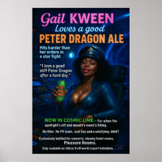 Commander Gail Kween Lieben Peter Dragon Ale Poster