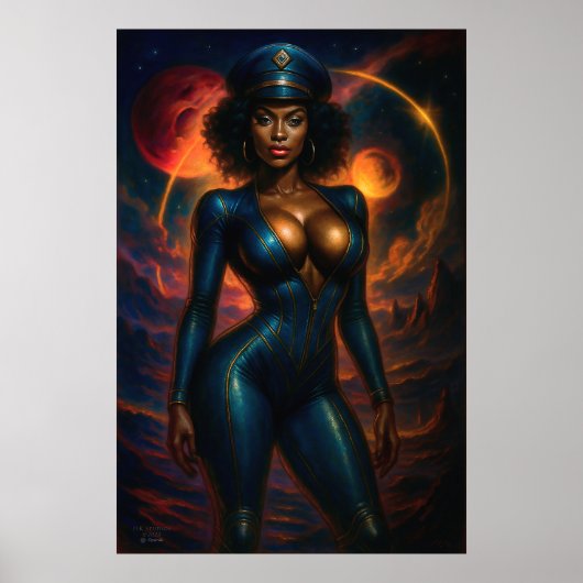 Commander Gail Kween | Sci-Fi Glamour 2025 Poster (Vorne)