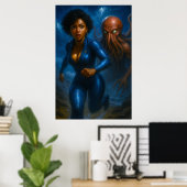 Commander Gail Kween vs Grotesque Octopus | Anime Poster (Heimbüro)
