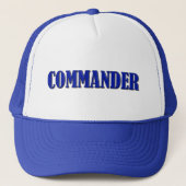 Commander - Thin Blue Line Truckerkappe (Vorderseite)