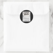 Commas Ich bedauere, dass ich dich Liebe habe. Es  Runder Aufkleber (Tasche)