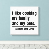 Commas Rett Lives Leinwanddruck (Insitu (Holzboden))