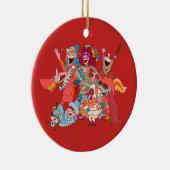 Commedia dell'Arte, ein sonderbares lustiges Keramik Ornament (Rechts)