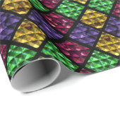 Commedia dell'Arte Harlequin Jewel Box Geschenkpapier (Rolleneckpunkt)