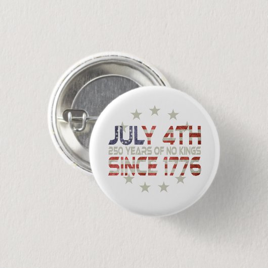 Commemorate Our Nations 250th July 4th Button (Vorne & Hinten)