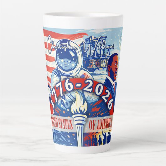 Commemorative 1776-2026 USA Personalized Milchtasse (Vorderseite)