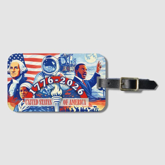 Commemorative 1776-2026 USA Semiquincentennial  Gepäckanhänger (Vorderseite (Horizontal))