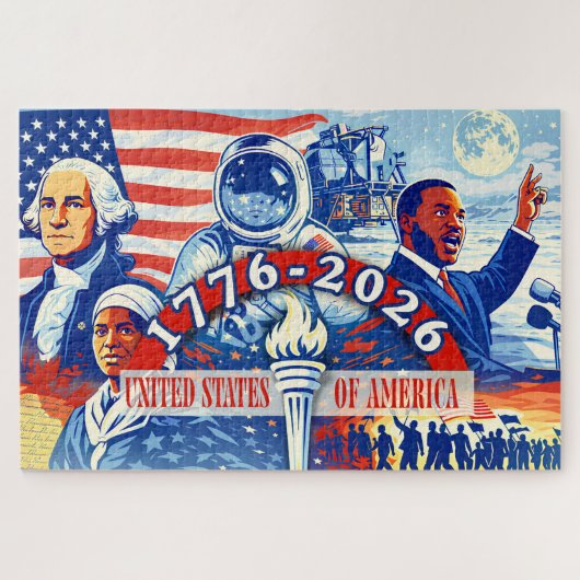 Commemorative 1776-2026 USA Semiquincentennial  Puzzle (Horizontal)