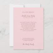 Commemorative Celebration of Life Pink Faux Marble (Rückseite)