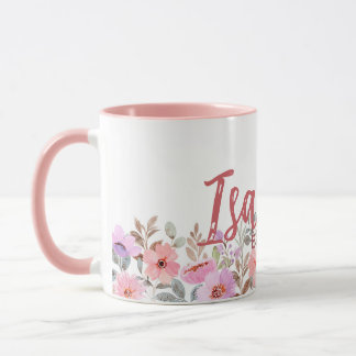 Commemorative floral mug tasse