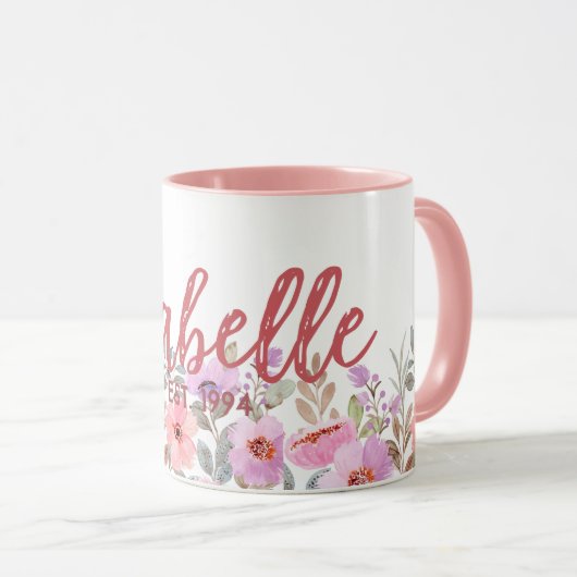 Commemorative floral mug tasse (VorderseiteRechts)