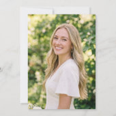 Commencement Invitation Script Photo Card Formal Einladung (Rückseite)