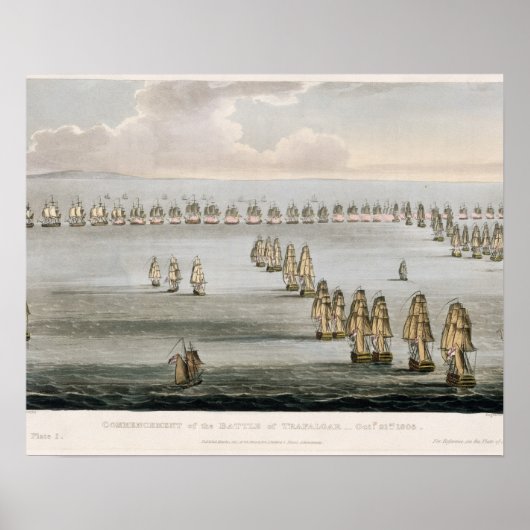 Commencement of the Battle of Trafalgar, 21st Octo Poster (Vorne)