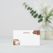 Comment Card Kaffee und Gespräch Hinweiskarte (Stehend Vorderseite)