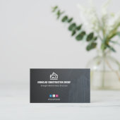 Commercial Building Contractors | Dark Minimalist Visitenkarte (Stehend Vorderseite)