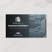 Commercial Building Contractors | Dark Minimalist Visitenkarte (Vorderseite)
