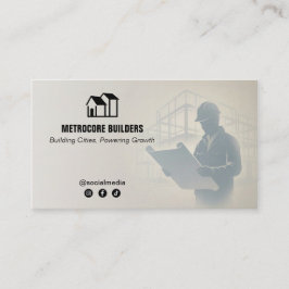 Commercial Building Contractors | Gray Sketch Visitenkarte