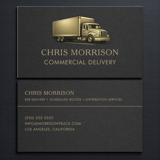 Commercial Delivery Services Professional Visitenkarte