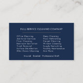 Commercial Janitorial Cleaning Visitenkarte (Rückseite)