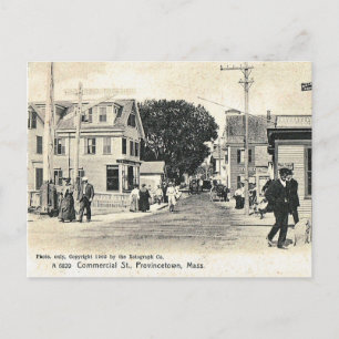 Commercial St, Provincetown, Vintage auf Deutsch Postkarte