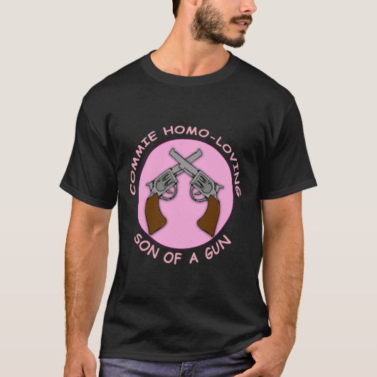 Commie-Homo, der Sohn eines Gewehrs liebt T-Shirt (Vorderseite)