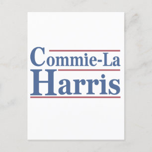 Commie-La Harris 2024 Funny Anti Kamala Harris Ankündigungspostkarte