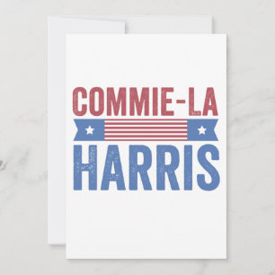 Commie-La Harris 2024 Funny Anti Kamala Harris Feiertagskarte
